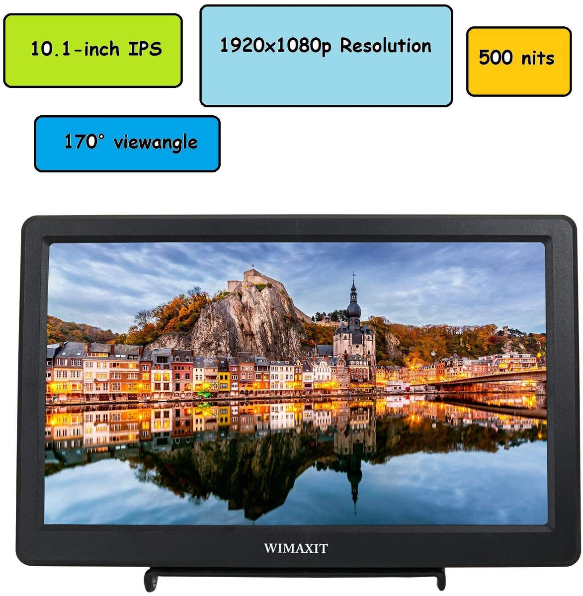 WIMAXIT M1020 10inch HDMI VGA 1920x1080 Resolution Monitor