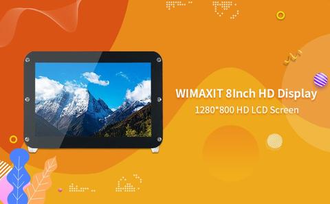 WIMAXIT 8 Inch IPS 1280x800 Resolutions DIY HDMI Display Screen for Raspberry Pi 3 SKD Display LCD Monitor with PMMA Housing and Micro USB Input Power Source