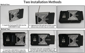 ANDYCINE LunchBox III Magnalium Case for 2.5” SATA SSD to Atomos NINJA V/V+ Attachment