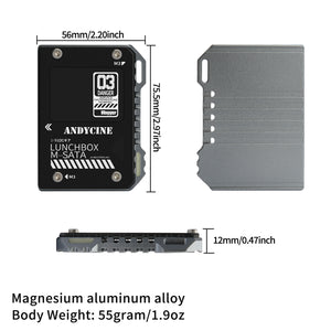 Andycine LunchBox Magnalium Case for mSATA SSD Compatible with Atomos NINJA V  with mSATA to SATA adapter
