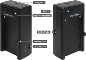 Andycine NPF-G2 Multi Function NP-F Battery Plate For Camera,Monitor, Wirelss transmitter and Cellphone