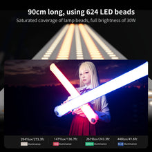 Load image into Gallery viewer, INKEE GCA30C RGB Inflatable Light,30W Portable Handheld LED Fill Lights Built-in 5000mAh Li-ion Battery Adjustable CCT 2000K-10000K with 90cm Length 624 LED Beads
