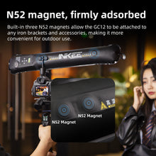 Load image into Gallery viewer, INKEE GC12 12W Bi-Colour Video Light Portable Handheld Column Video Light 2700K-5600K Adjustable with Built in Rechargeable 18.5Wh Battery Inflatable Tube Video Light
