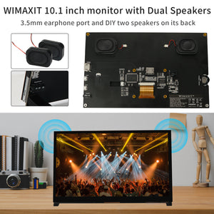WIMAXIT M1012 10.1 Inch 1024X600 IPS Portable Touch Monitor with Dual USB HDMI 178° Viewing Angle for Raspberry Pi 4 3 2 Zero B+ Model B Xbox PS4 iOS Win7/8/10
