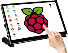 Load image into Gallery viewer, WIMAXIT M728 Raspberry Pi 7” Touch Screen Display Monitor 1024X600 USB Powered HDMI Screen Monitor IPS 178 °with Rear Speakers&amp;Stand for Raspberry 4/3/ 2/ Laptop/PC
