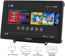 Load image into Gallery viewer, WIMAXIT M1020 10inch HDMI VGA 1920x1080 Resolution Monitor for PC,Camera,CCTV Surveillance Monitors
