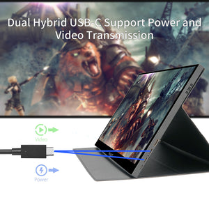 WIMAXIT M1400CT 14inch Portable Touch Monitor with 98% sRGB FHD IPS  USB-C/HDMI Gaming Screen for Laptop Pc Mac Phone Xbox PS4 Include Smart Cover